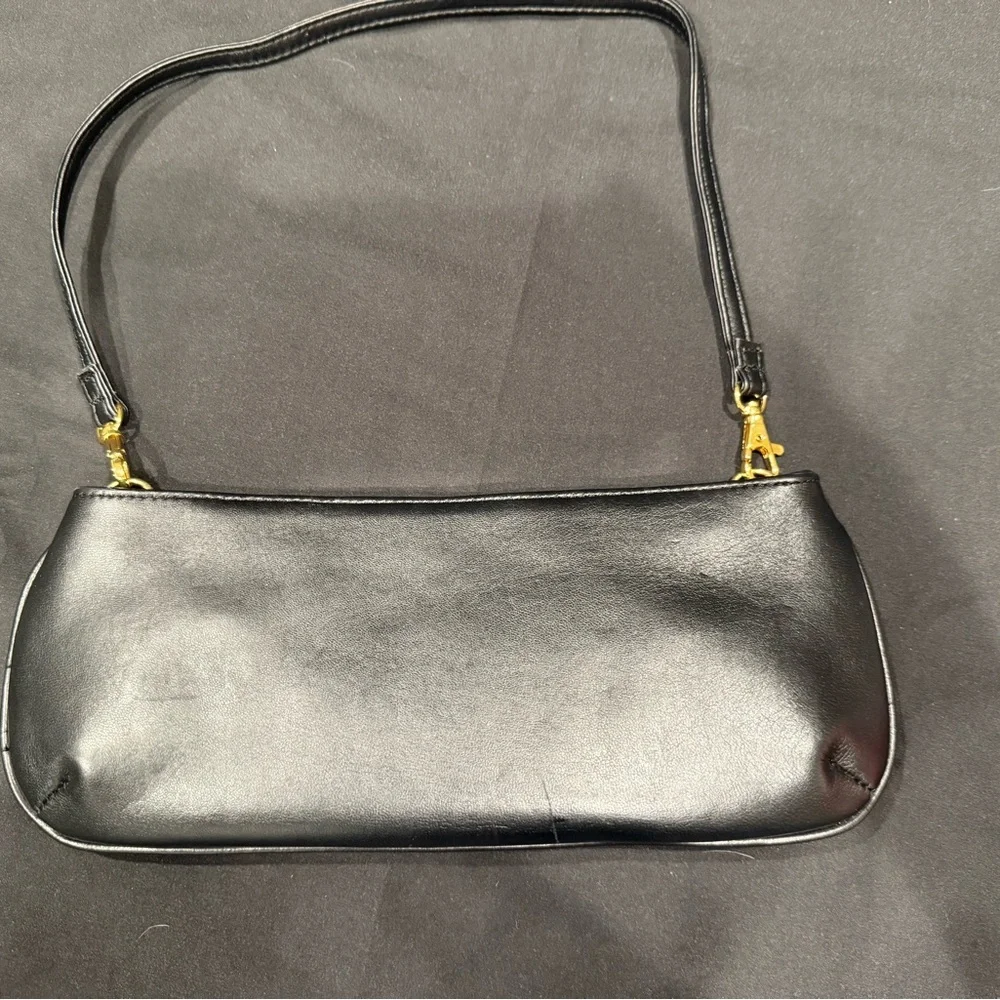 The FIND Black Leather Shoulder Bag NWOT